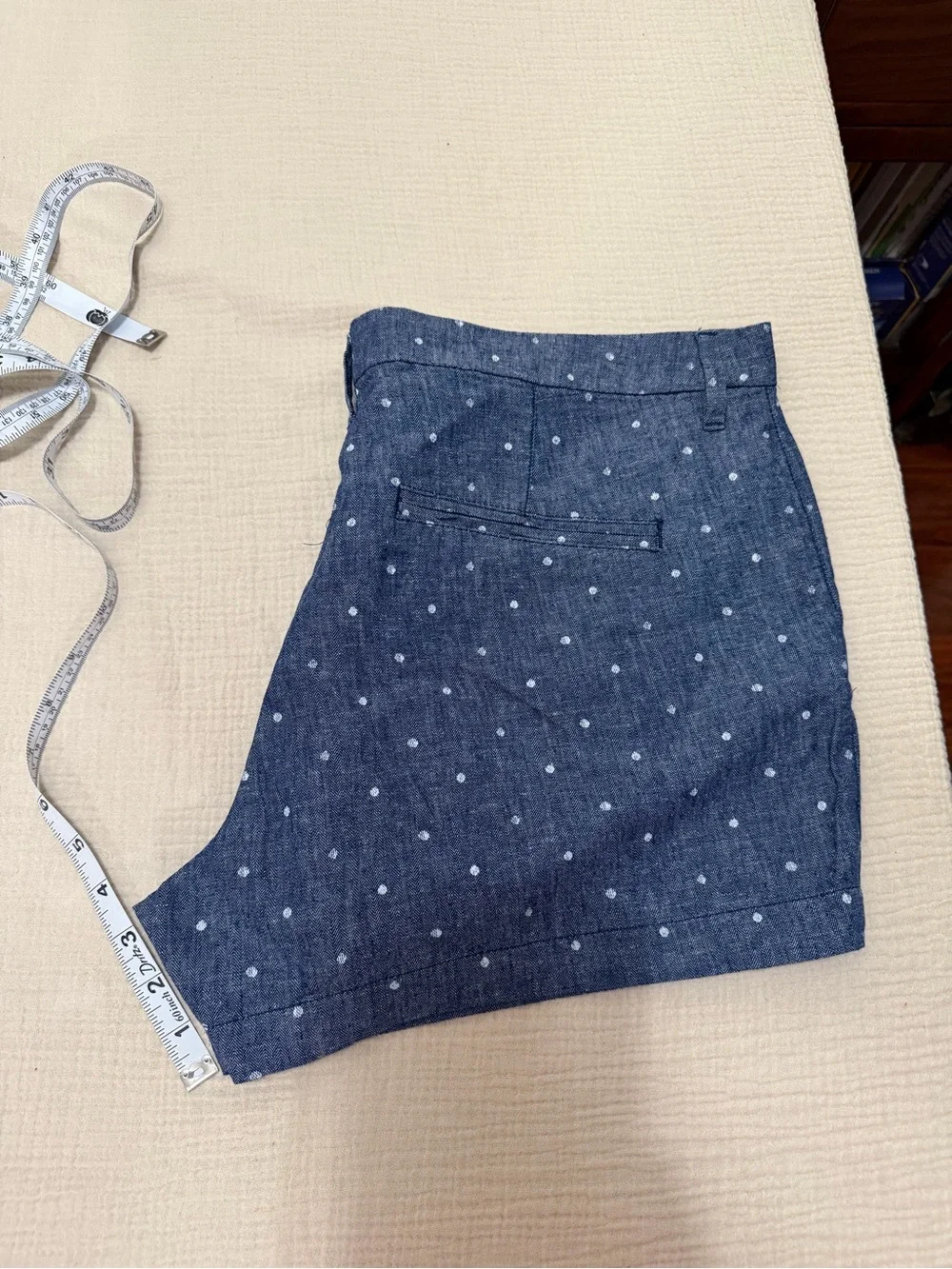 Old Navy Navy Blue Polka Dot Women's Shorts